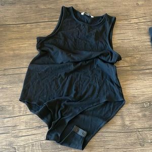 Mangopop size M black, high neck bodysuit